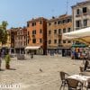 Terrassen op Campo Santa Margherita in Venetië 