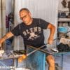 Demonstratie in een glasfabriek in Murano 