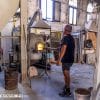 Demonstratie in een glasfabriek in Murano 