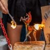 Demonstratie in een glasfabriek in Murano 